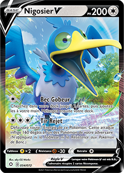 Carte Pokémon Nigosier V 054/072 de la série Destinées Radieuses en vente au meilleur prix