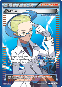 Carte Pokémon Dresseur Full Art Nikolaï 135/135 de la série Tempête Plasma