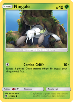 Carte Pokémon Commune Ningale 29/214 de la série Tonnerre Perdu