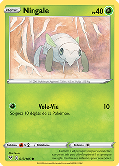 Carte Pokémon Commune Ningale 013/185 de la série Voltage Éclatant