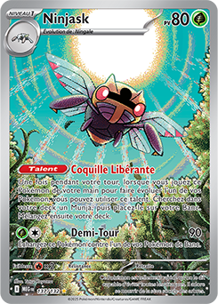 Carte Pokémon Illustration rare Ninjask 137/132 de la série Méga-Évolution