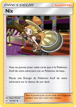 Carte Pokémon Peu commune Nix 151/181 de la série Duo de Choc