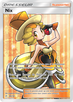 Carte Pokémon Dresseur Full Art Nix 180/181 de la série Duo de Choc