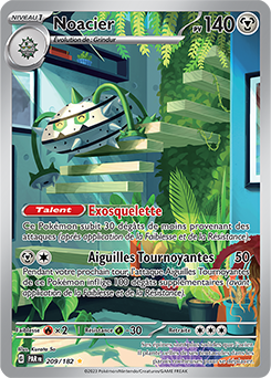 Carte Pokémon Illustration rare Noacier 209/182 de la série Faille Paradoxe