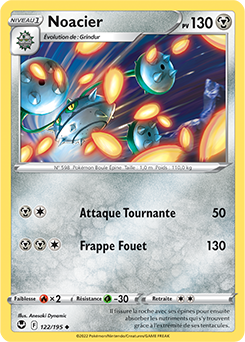 Carte Pokémon Noacier 122/195 de la série Tempête Argentée en vente au meilleur prix