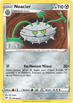 Carte Pokémon Noacier 124/185 de la série Voltage Éclatant en vente au meilleur prix