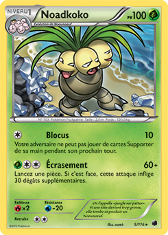 Carte Pokémon Rare Noadkoko 5/116 de la série Glaciation Plasma