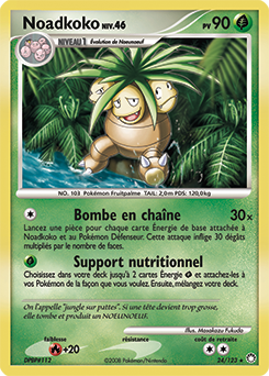 Carte Pokémon Rare Noadkoko 24/123 de la série Trésors Mystérieux