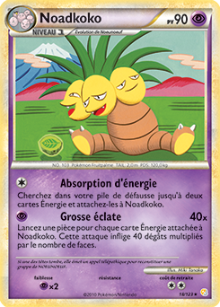 Carte Pokémon Rare Noadkoko 18/123 de la série HeartGold SoulSilver