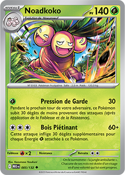 Carte Pokémon Peu commune Noadkoko 5/132 de la série Méga-Évolution