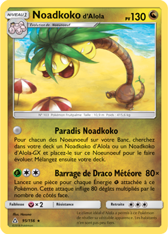 Carte Pokémon Noadkoko d'Alola 95/156 de la série Ultra Prisme en vente au meilleur prix
