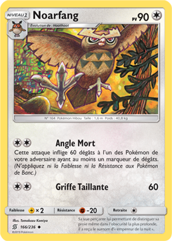 Carte Pokémon Peu commune Noarfang 166/236 de la série Harmonie des Esprits