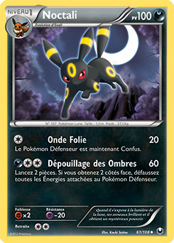 Carte Pokémon Noctali 61/108 de la série Explorateurs Obscurs en vente au meilleur prix