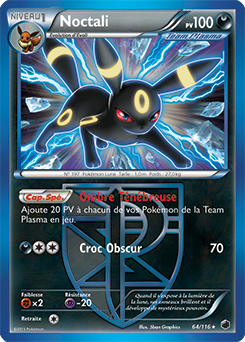 Carte Pokémon Noctali 64/116 de la série Glaciation Plasma en vente au meilleur prix