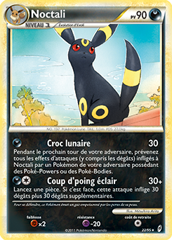 Carte Pokémon Noctali 22/95 de la série Appel des Légendes en vente au meilleur prix