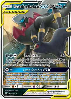 Carte Pokémon Noctali Darkrai GX 125/236 de la série Harmonie des Esprits en vente au meilleur prix