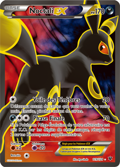 Carte Pokémon Noctali EX 119/124 de la série Impact des Destins en vente au meilleur prix