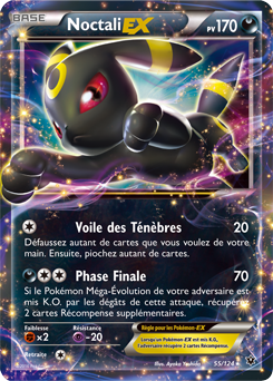 Carte Pokémon Noctali EX 55/124 de la série Impact des Destins en vente au meilleur prix