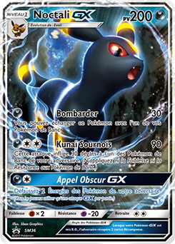 Carte Pokémon Noctali GX SM36 de la série Promos Soleil et Lune en vente au meilleur prix