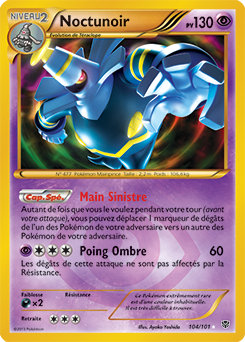 Carte Pokémon Noctunoir 104/101 de la série Explosion Plasma en vente au meilleur prix