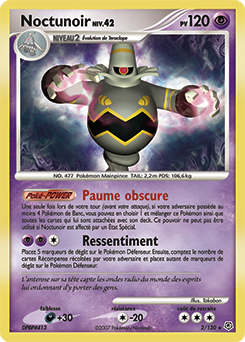 Carte Pokémon Noctunoir 2/130 de la série Diamant & Perle en vente au meilleur prix