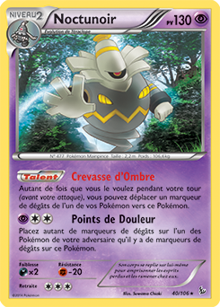 Carte Pokémon Noctunoir 40/106 de la série Étincelle en vente au meilleur prix