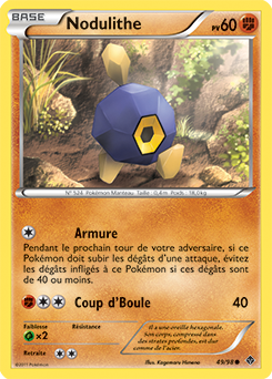 Carte Pokémon Commune Nodulithe 49/98 de la série Pouvoirs Émergents