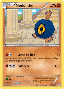 Carte Pokémon Commune Nodulithe 65/124 de la série Dragons Éxaltés
