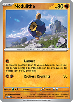 Carte Pokémon Communes Nodulithe 46/86 de la série Flamme Blanche