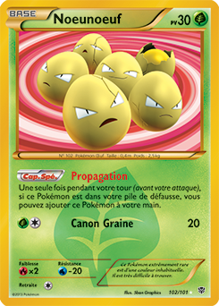 Carte Pokémon Noeunoeuf 102/101 de la série Explosion Plasma en vente au meilleur prix