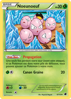 Carte Pokémon Noeunoeuf 4/116 de la série Glaciation Plasma en vente au meilleur prix