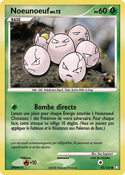 Carte Pokémon Noeunoeuf 82/123 de la série Trésors Mystérieux en vente au meilleur prix