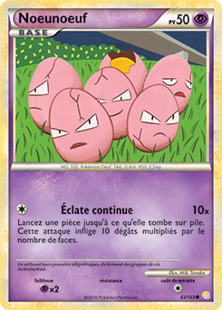 Carte Pokémon Noeunoeuf 63/123 de la série HeartGold SoulSilver en vente au meilleur prix