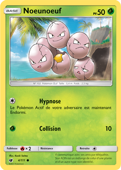 Carte Pokémon Noeunoeuf 4/111 de la série Invasion Carmin en vente au meilleur prix