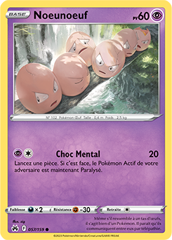 Carte Pokémon Noeunoeuf 057/159 de la série Zénith Suprême en vente au meilleur prix