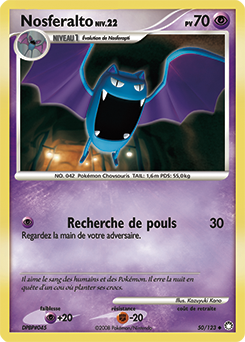 Carte Pokémon Peu commune Nosferalto 50/123 de la série Trésors Mystérieux