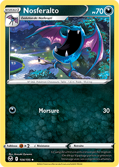 Carte Pokémon Nosferalto 104/195 de la série Tempête Argentée en vente au meilleur prix