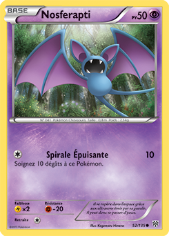 Carte Pokémon Nosferapti 52/135 de la série Tempête Plasma en vente au meilleur prix