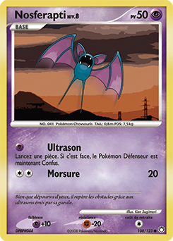 Carte Pokémon Commune Nosferapti 108/123 de la série Trésors Mystérieux