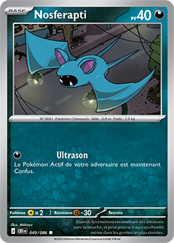 Carte Pokémon Nosferapti 49/86 de la série Chaos Ascendant en vente au meilleur prix