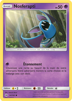 Carte Pokémon Nosferapti 54/149 de la série Soleil & Lune en vente au meilleur prix