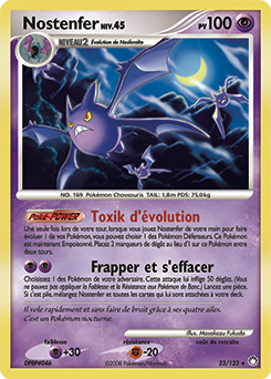 Carte Pokémon Rare Nostenfer 23/123 de la série Trésors Mystérieux