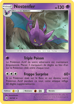 Carte Pokémon Nostenfer 56/149 de la série Soleil & Lune en vente au meilleur prix