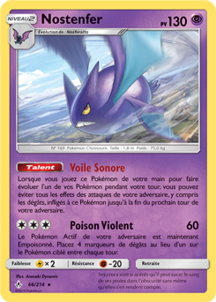 Carte Pokémon Nostenfer 66/214 de la série Alliance Infallible en vente au meilleur prix