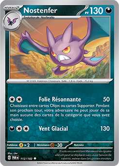 Carte Pokémon Nostenfer 112/182 de la série Faille Paradoxe en vente au meilleur prix