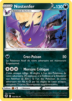 Carte Pokémon Nostenfer 105/195 de la série Tempête Argentée en vente au meilleur prix