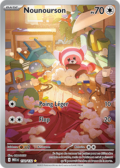 Carte Pokémon Illustration rare Nounourson 154/132 de la série Méga-Évolution