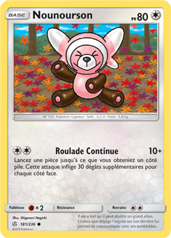 Carte Pokémon Nounourson 181/236 de la série Éclipse Cosmique en vente au meilleur prix