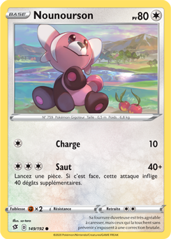 Carte Pokémon Nounourson 149/192 de la série Clash des Rebelles en vente au meilleur prix