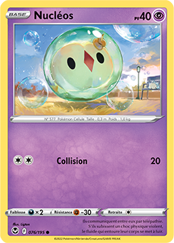 Carte Pokémon Nucléos 076/195 de la série Tempête Argentée en vente au meilleur prix